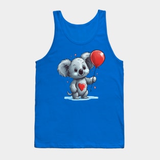 Koala bear with Red Balloon Tank Top